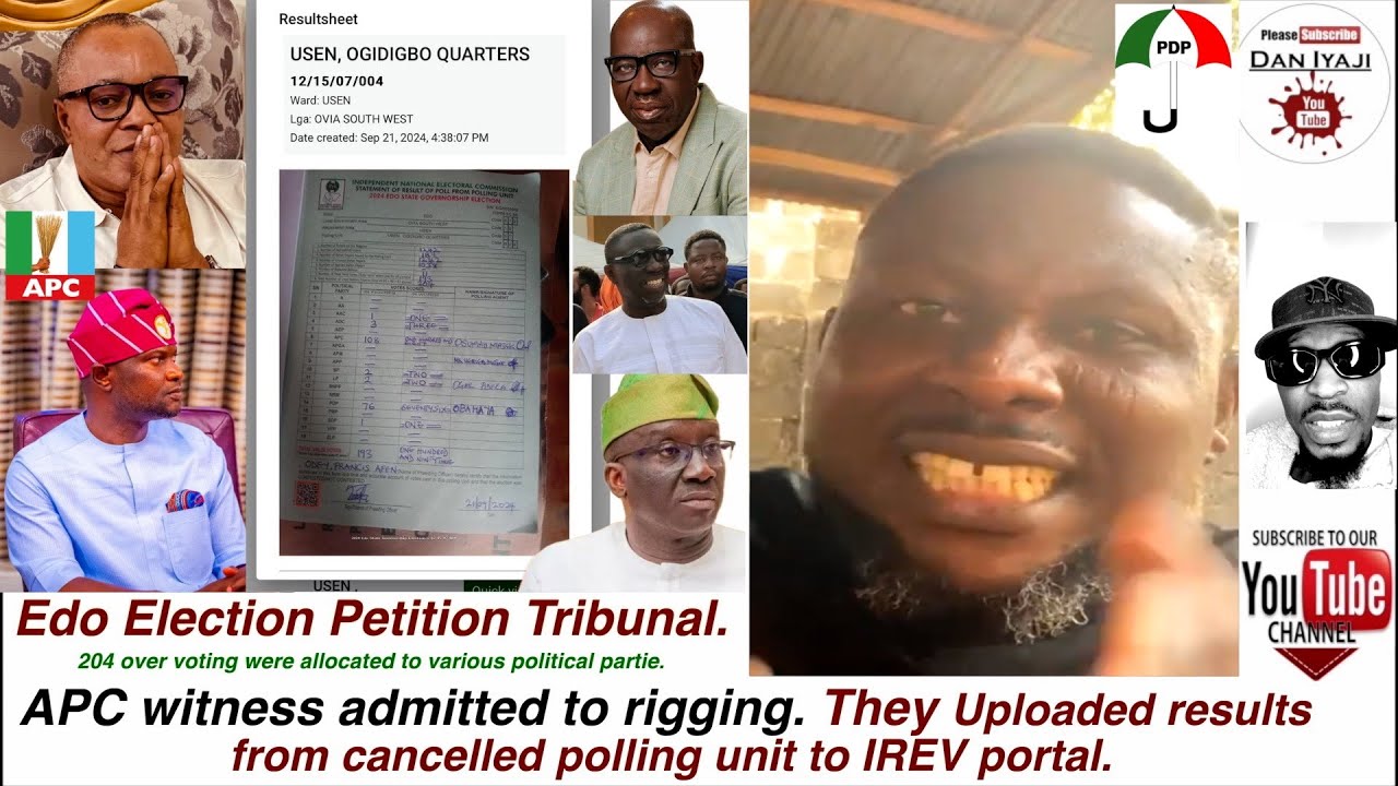 APC witness, admitted to rigging, They uploaded results from cancelled polling unit to IREV portal