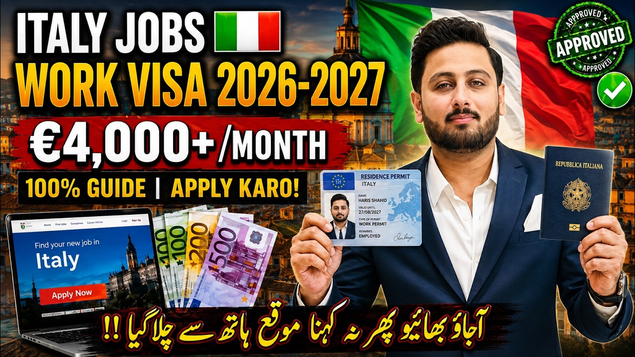 Italy Work Visa 2026-2027 🇮🇹 | &euro;4,000+ Salary | Italy Jobs & Work Permit | Complete Guide