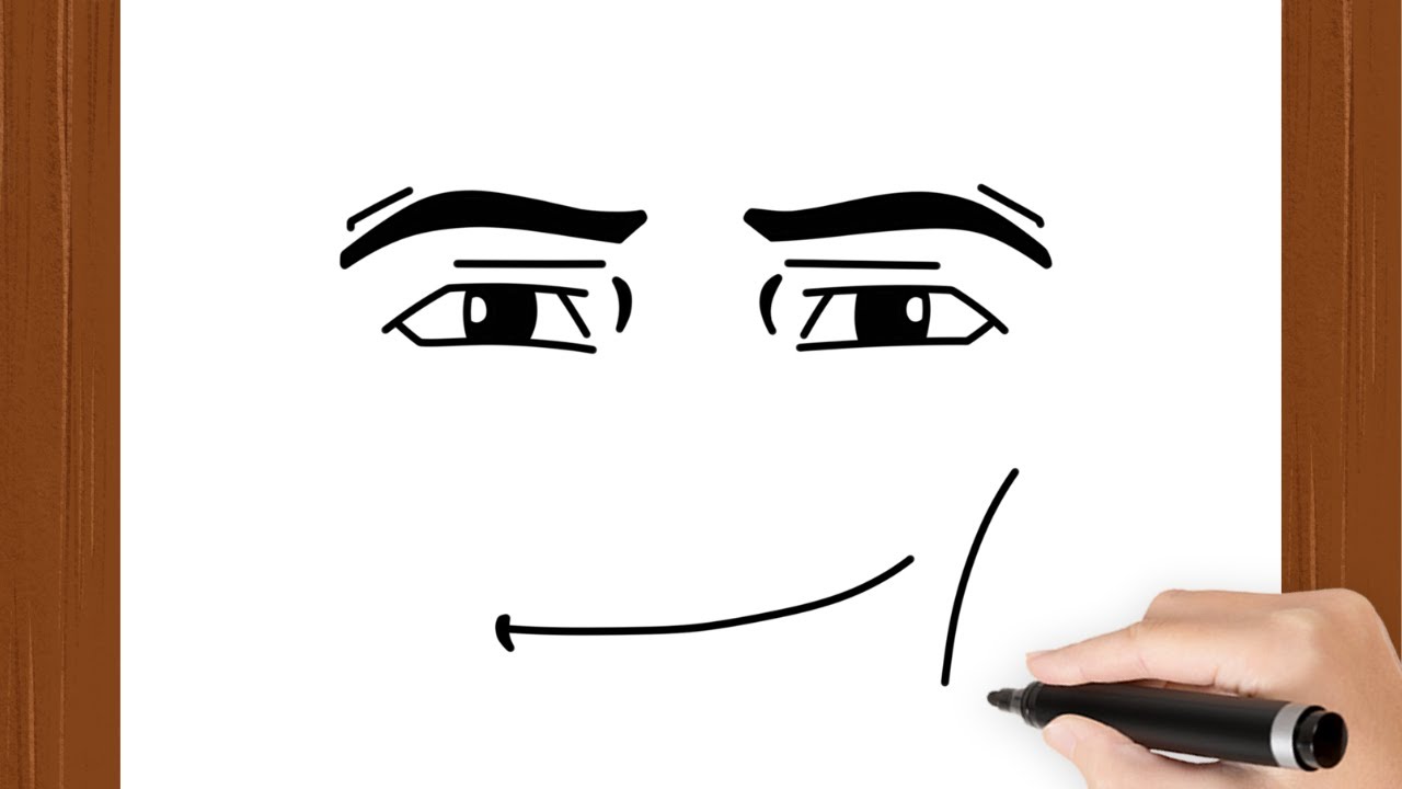 How To Draw a ROBLOX MAN FACE I Easy