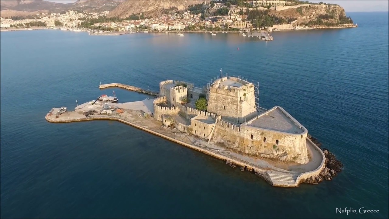 Nafplio, Greece view from a drone