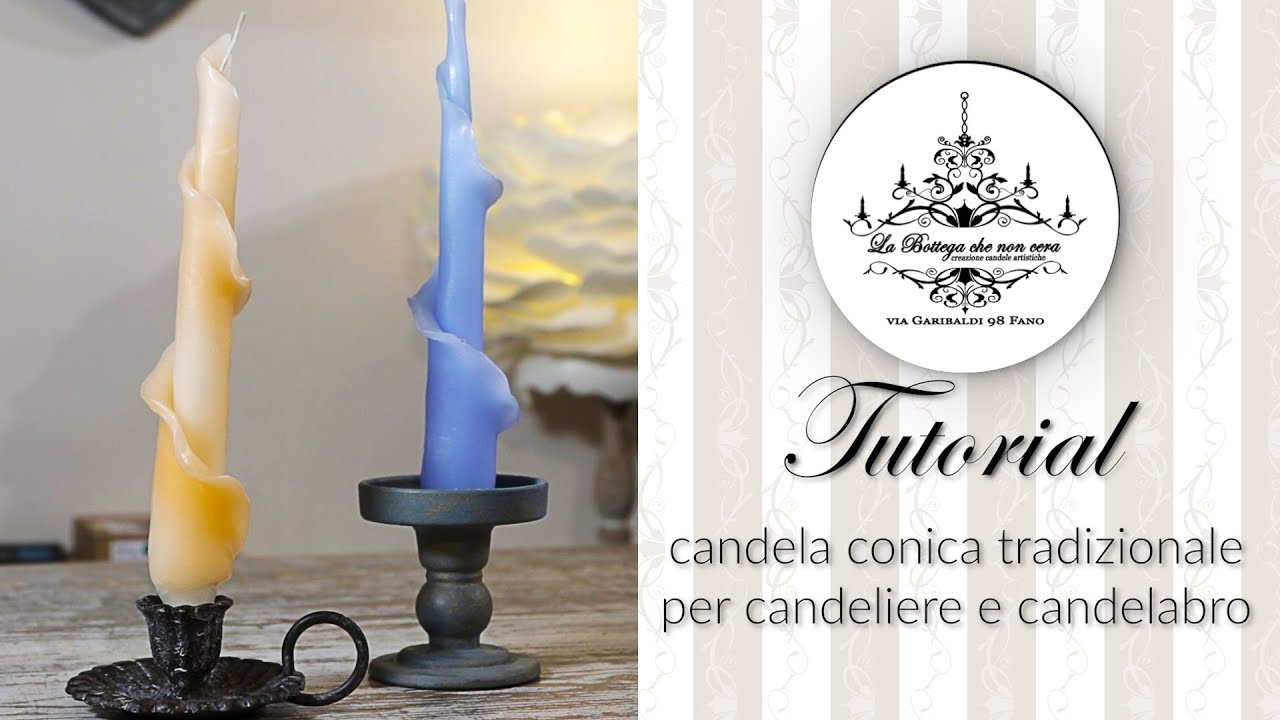 Tutorial candele fai da te - Candela elegante per candeliere e candelabro