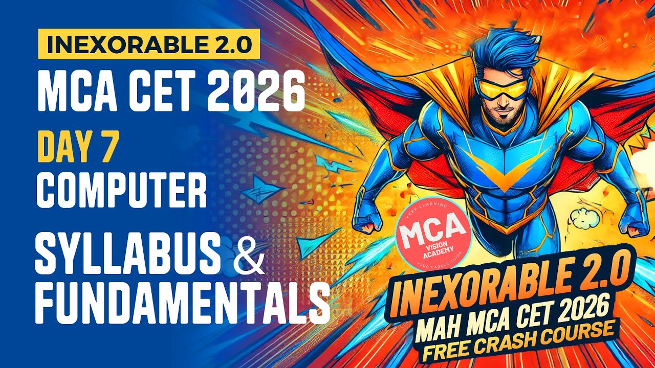 Computer Syllabus & Fundamentals Day 7 MCA CET 2026 Crash Course🔥 INEXORABLE FREE Crash Course 🚀