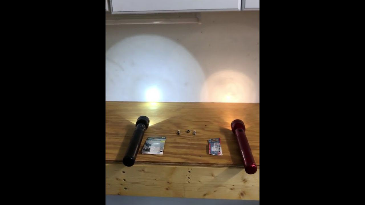 Flash light bulb, LED, versus, Xenon Bulb, Maglite, Mag lite
