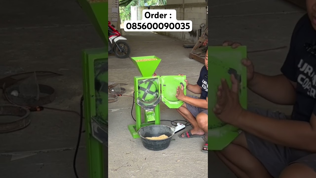 Mesin giling jagung mini tenaga dinamo listrik