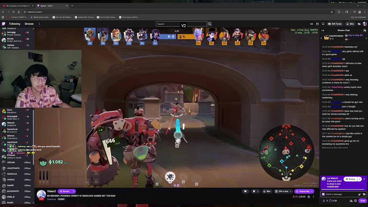 Deadlock Rank 24 Pro Pugs at 6, Solved Shiv Build, New Video  !discord !twitter