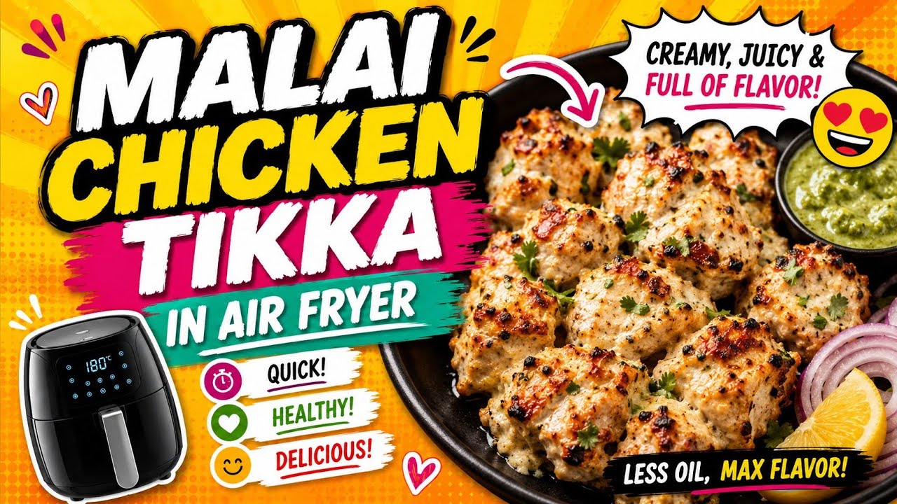 5 Minute Effort  Afghani Chicken & Paneer in Air Fryer | Creamy & Juicy Recipe