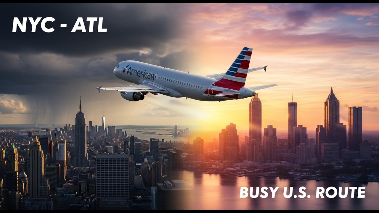 NYC → Atlanta | American A320 | Microsoft Flight Simulator