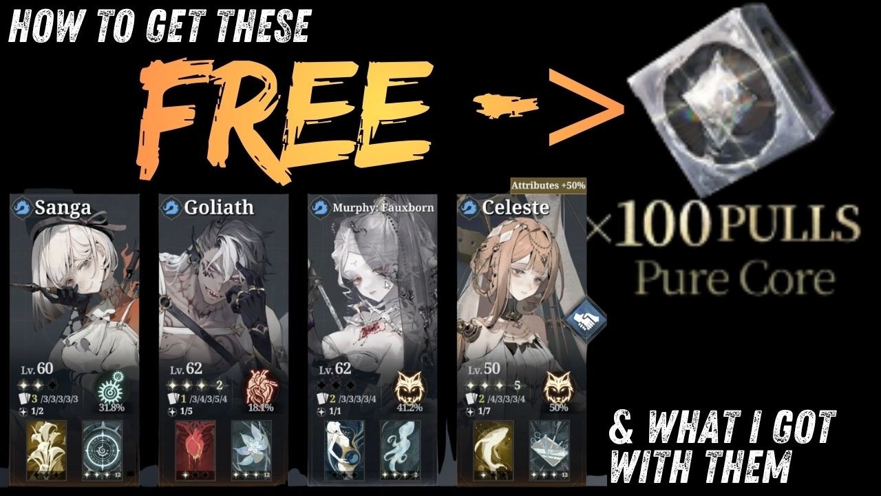 I got 100 FREE PURE CORES and the summons were insane