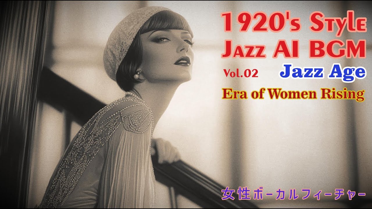【作業用BGM】気軽に聴ける「1920年代スタイルジャズvol.2」リラックス用レトロ動画/女性ボーカル/生成AI【Jazz Age】