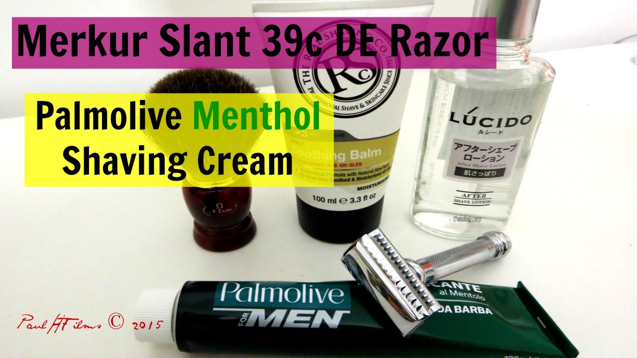 Merkur Slant 39c  -  Palmolive Menthol Shaving Cream