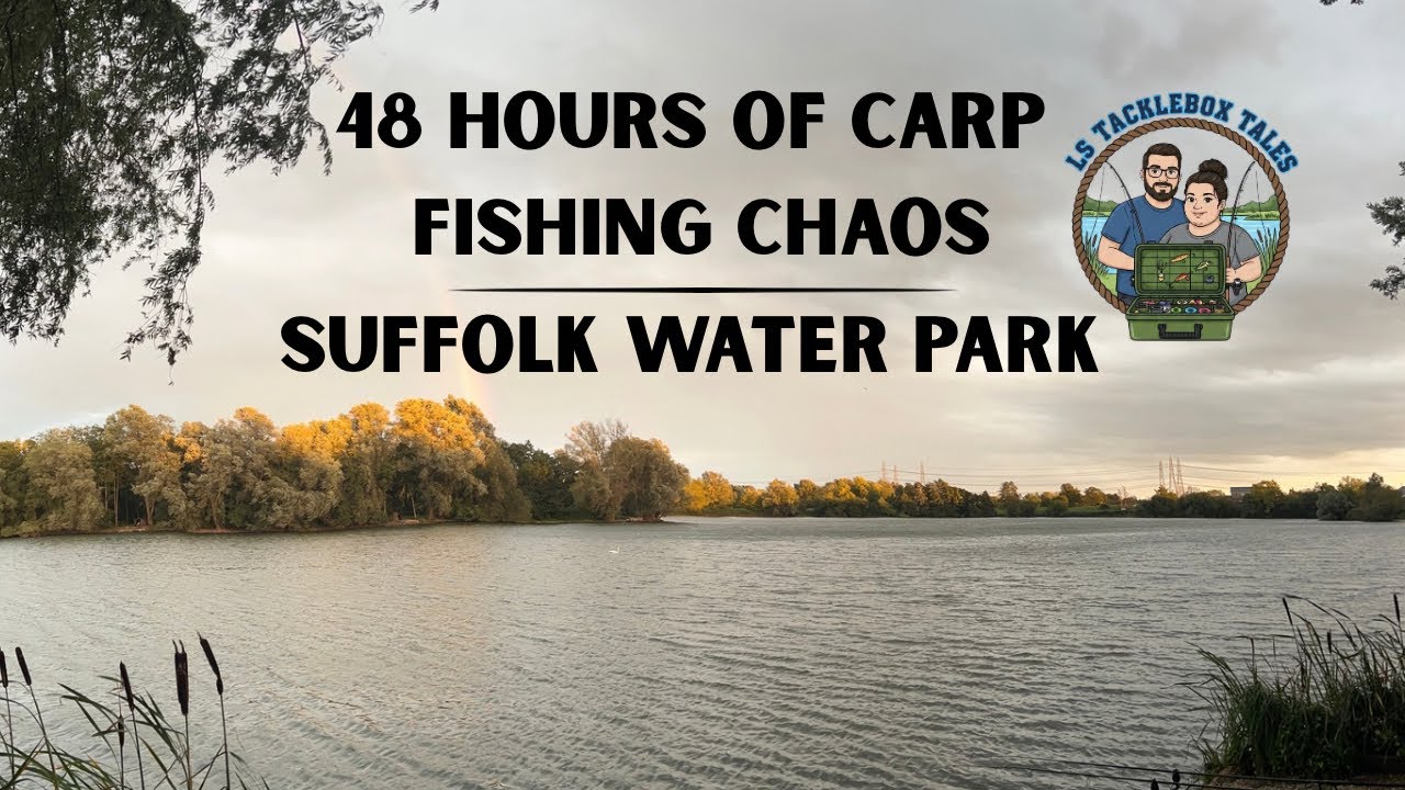 48 HOURS OF CARP FISHING CHAOS! Beginner battle against the wind at SUFFOLK WATER PARK - BIG LAKE🎣💨🐟