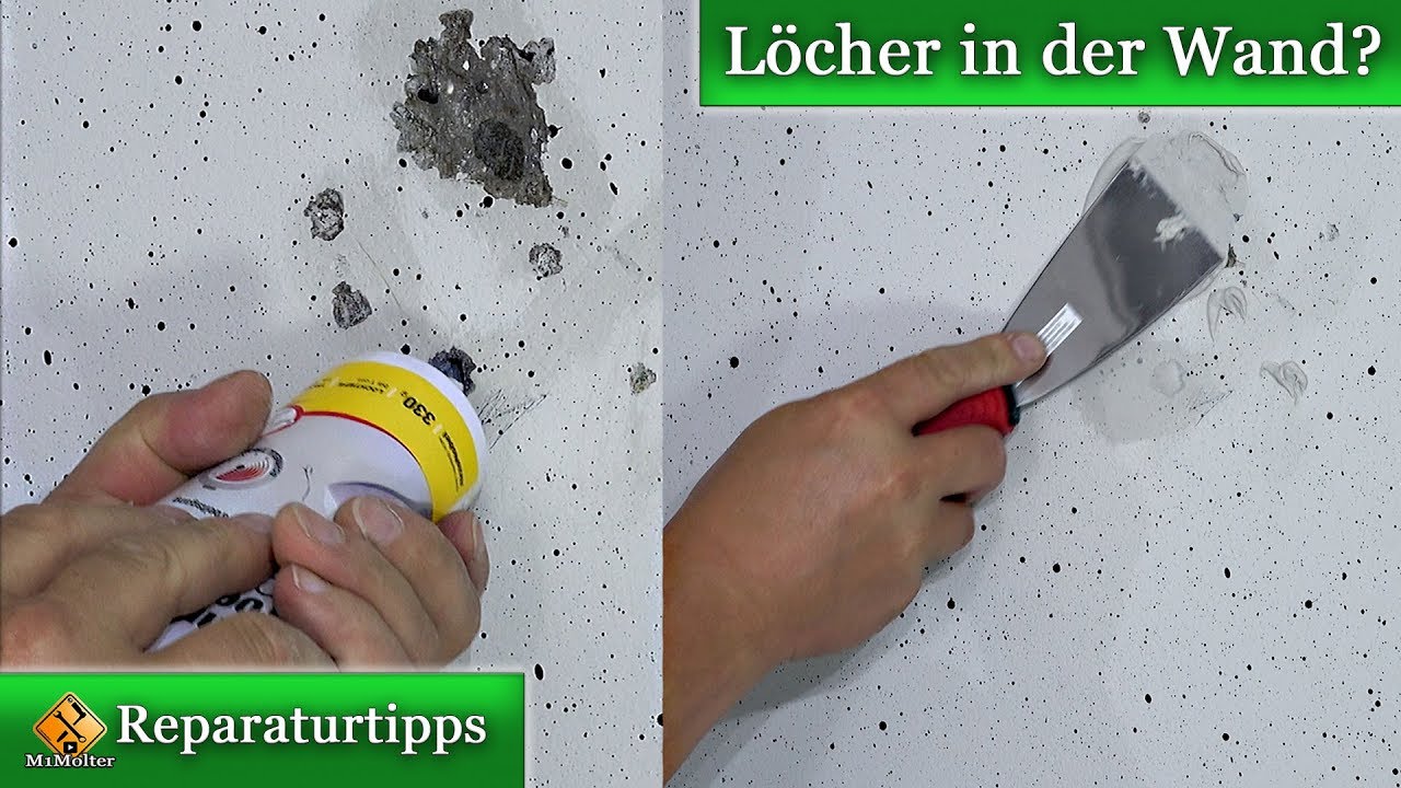 Löcher in der Wand?  Kleine Schäden selber reparieren 👉 auch ohne Vorkenntnisse 😁 einfach erklärt👍