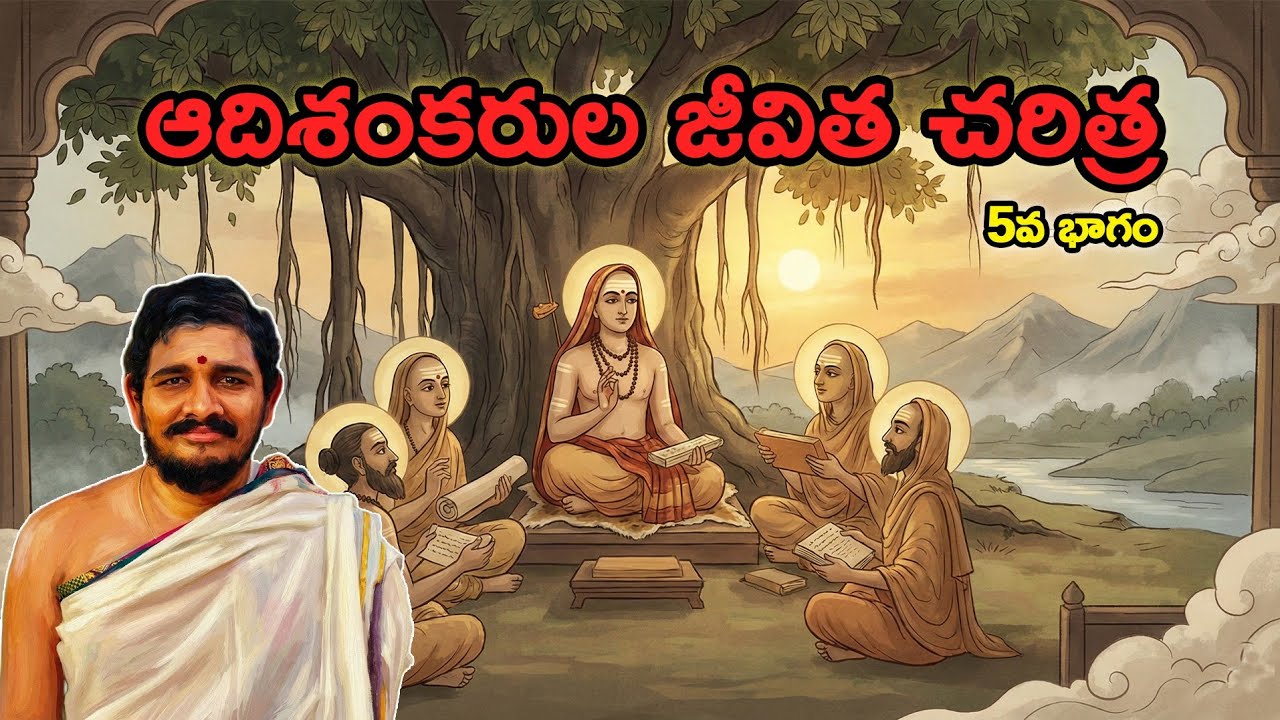 ఆదిశంకరుల జీవిత చరిత్ర 5వ భాగం#Hindudharmakshetram #SantoshGhanapathi