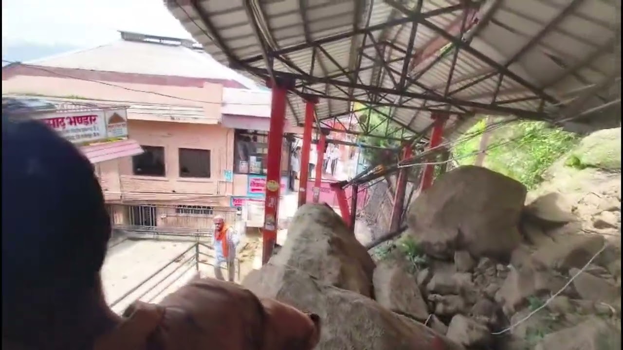 landslide/BabaBalakNathTemple/Hamirpur . बाबा बालक नाथ मंदिर में भूस्खलन,लोहे का शैड क्षतिग्रस्त