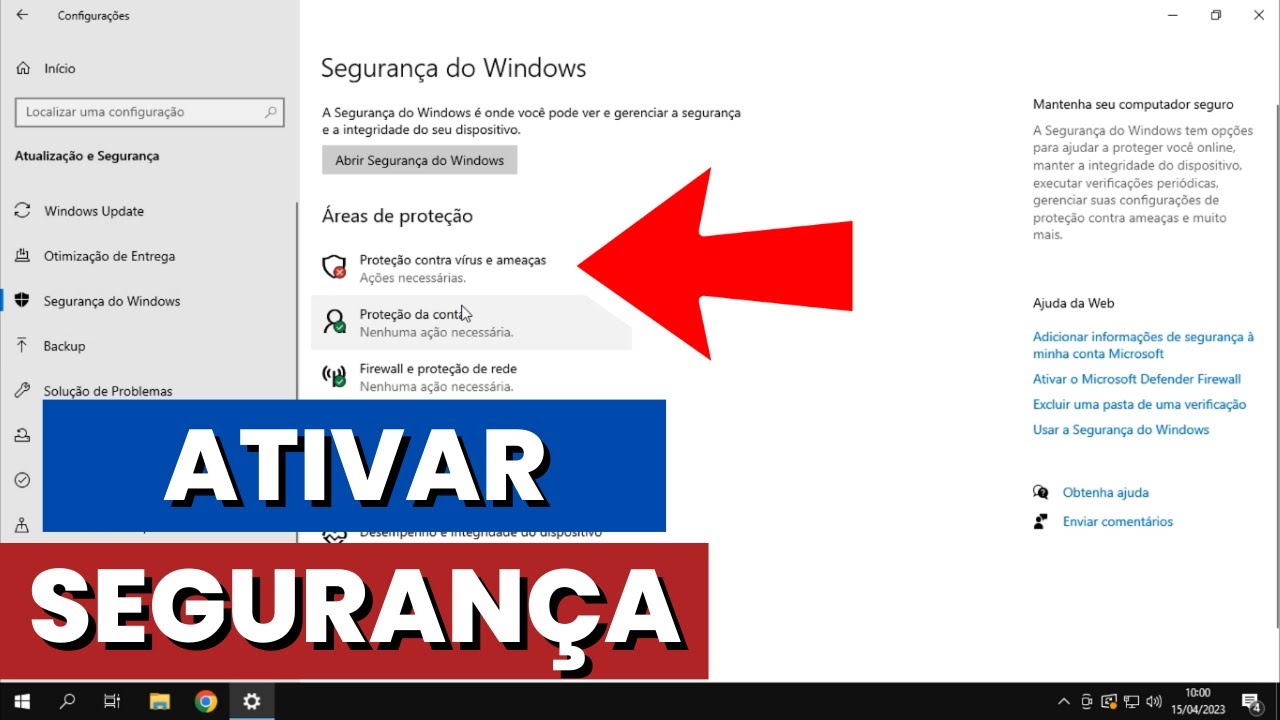 COMO ATIVAR AS CONFIGURA&Ccedil;&Otilde;ES DE SEGURAN&Ccedil;A DO WINDOWS 10