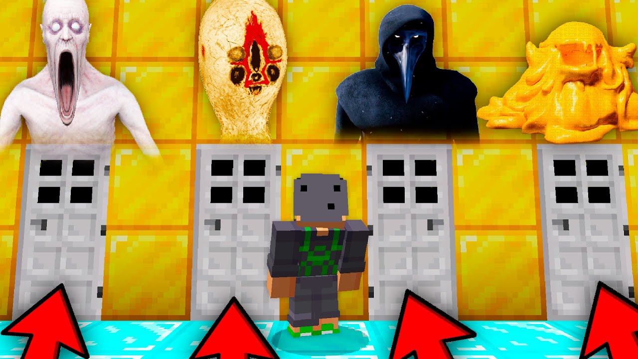 NÃO ESCOLHA A PORTA ERRADA DE SCP CRIATURAS NO MINECRAFT