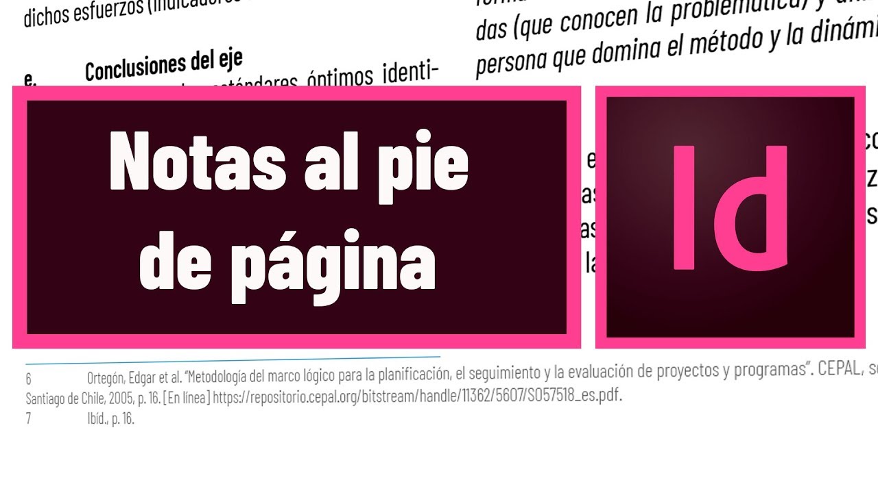 Indesign: Notas al pie de página