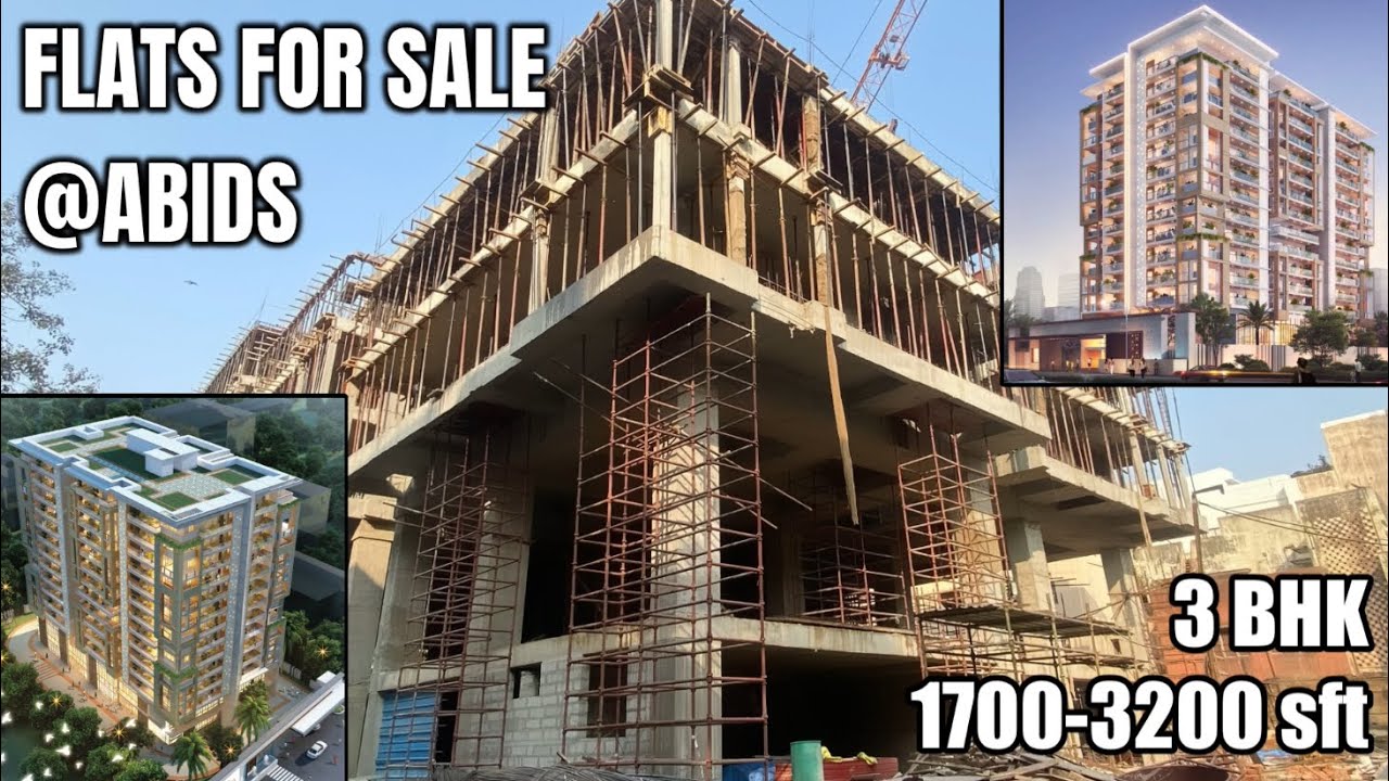 FLATS FOR SALE AT ABIDS | 3 BHK | 1700-3200 sq ft 