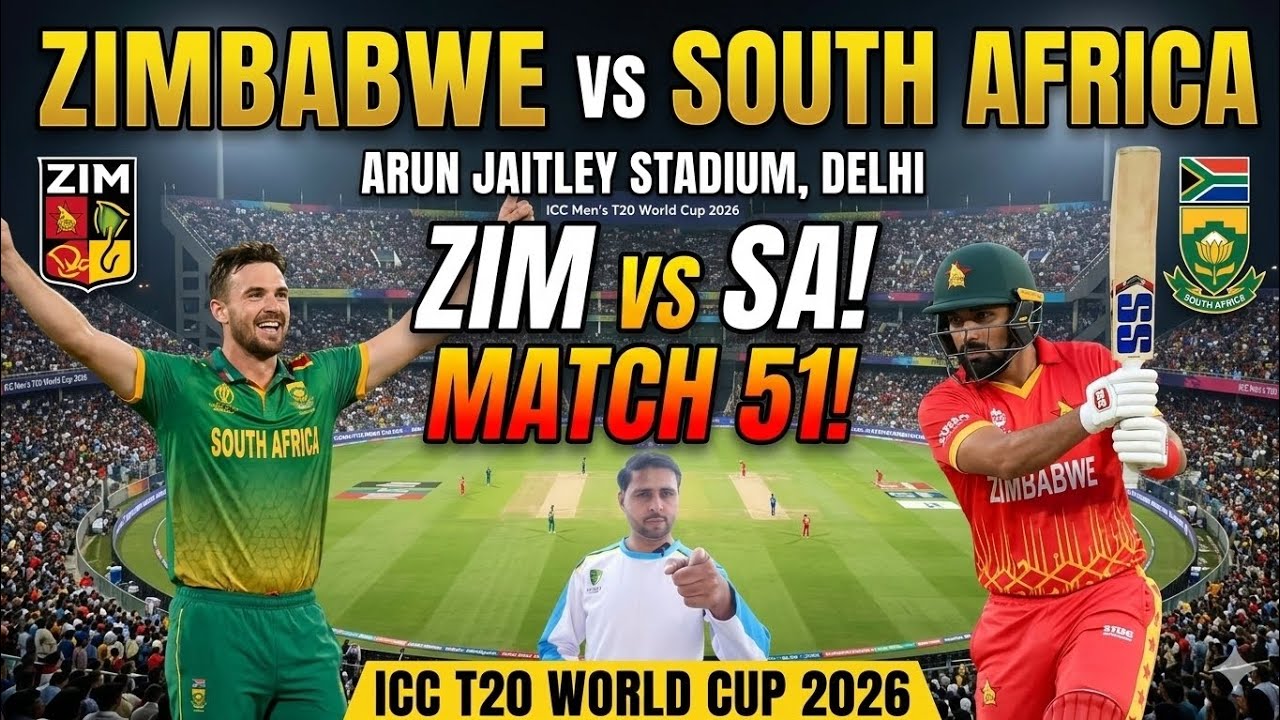 Zimbabwe vs South Africa Match 51 | ICC T20 World Cup 2026 Full Analysis | Zim vs Sa 