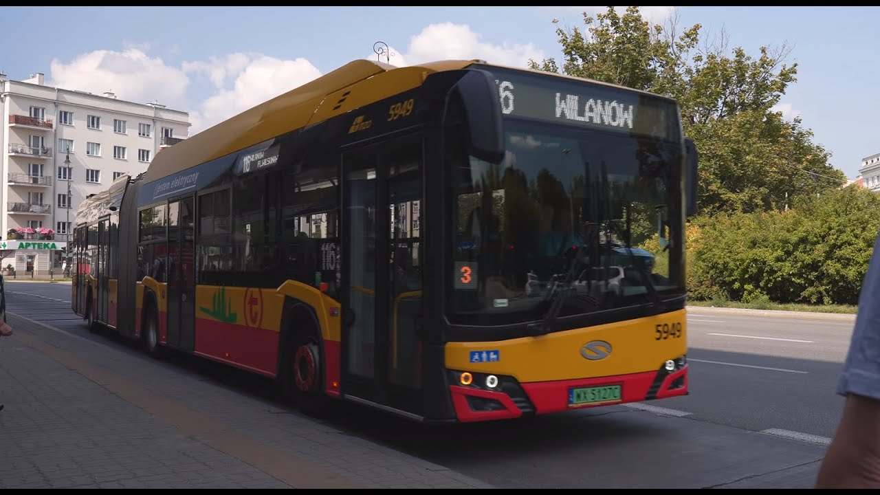 Poland, Warsaw, bus 116 ride from Plac Wilsona to Pl. Krasińskich
