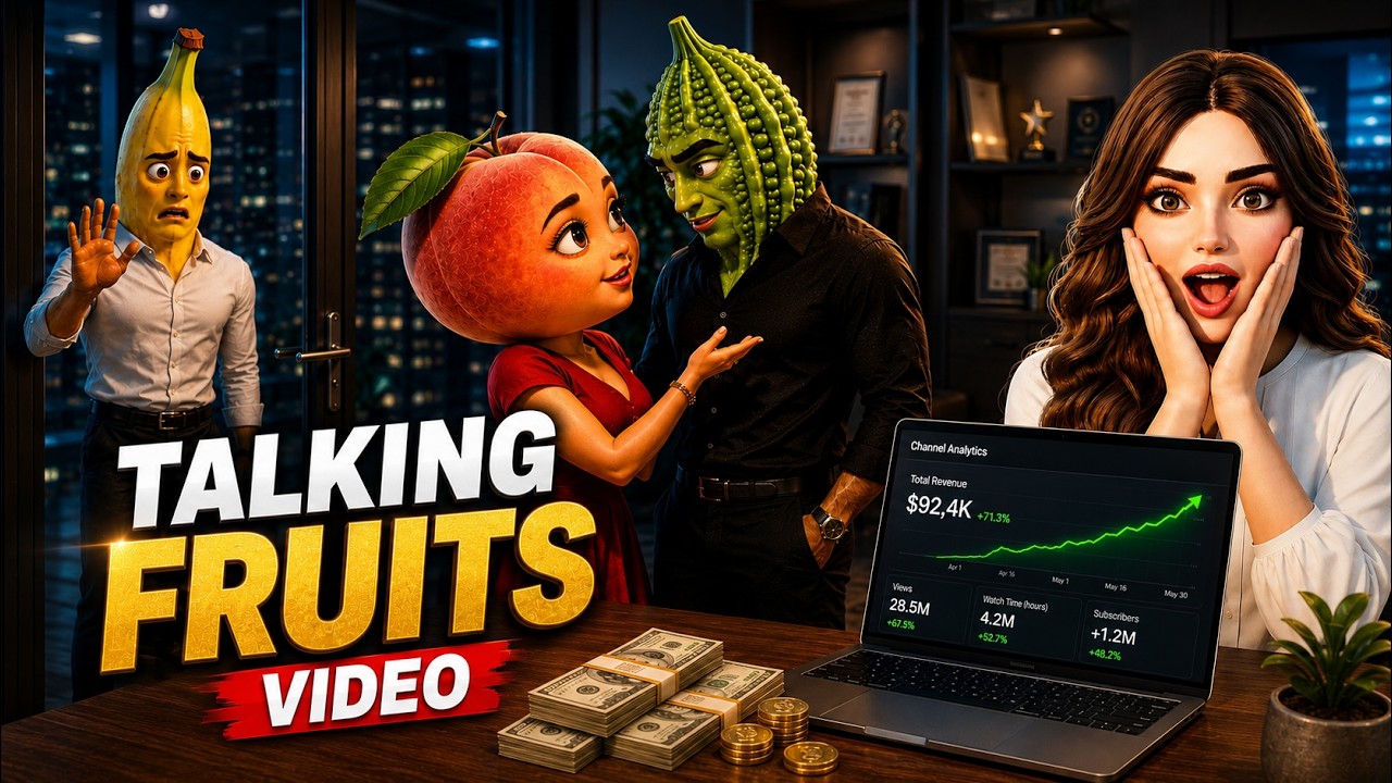 How to Create Viral Talking 3D Fruit Animation Videos with AI | 100% FREE