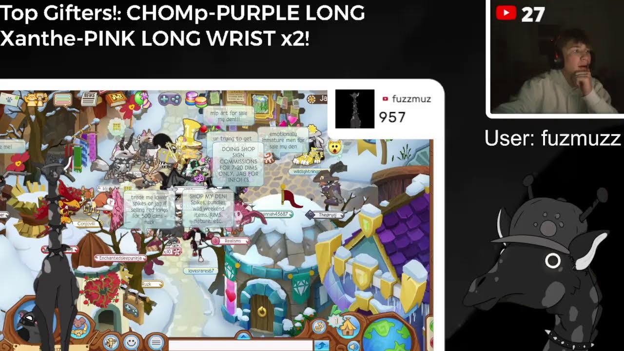 Fuzzmuz is air giving spikes every 5! Come chill! | Animal Jam Live