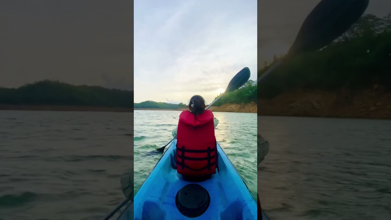 Kayaking at samanalawewa #travel #nature #watersports #adventure #kayaking