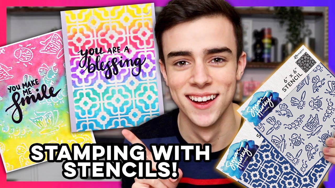 Stamping With Stencils & Inks!