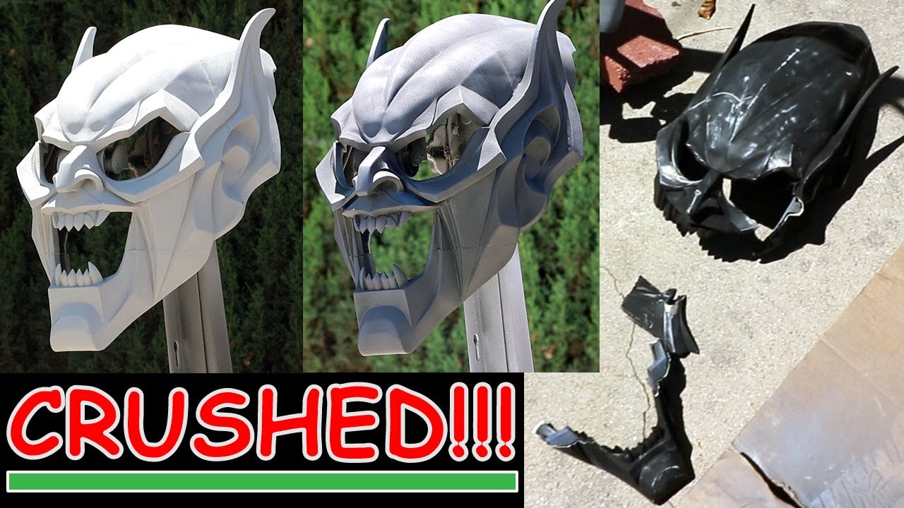 3D Printed Green Goblin Mask Sand, Fill, & Prime