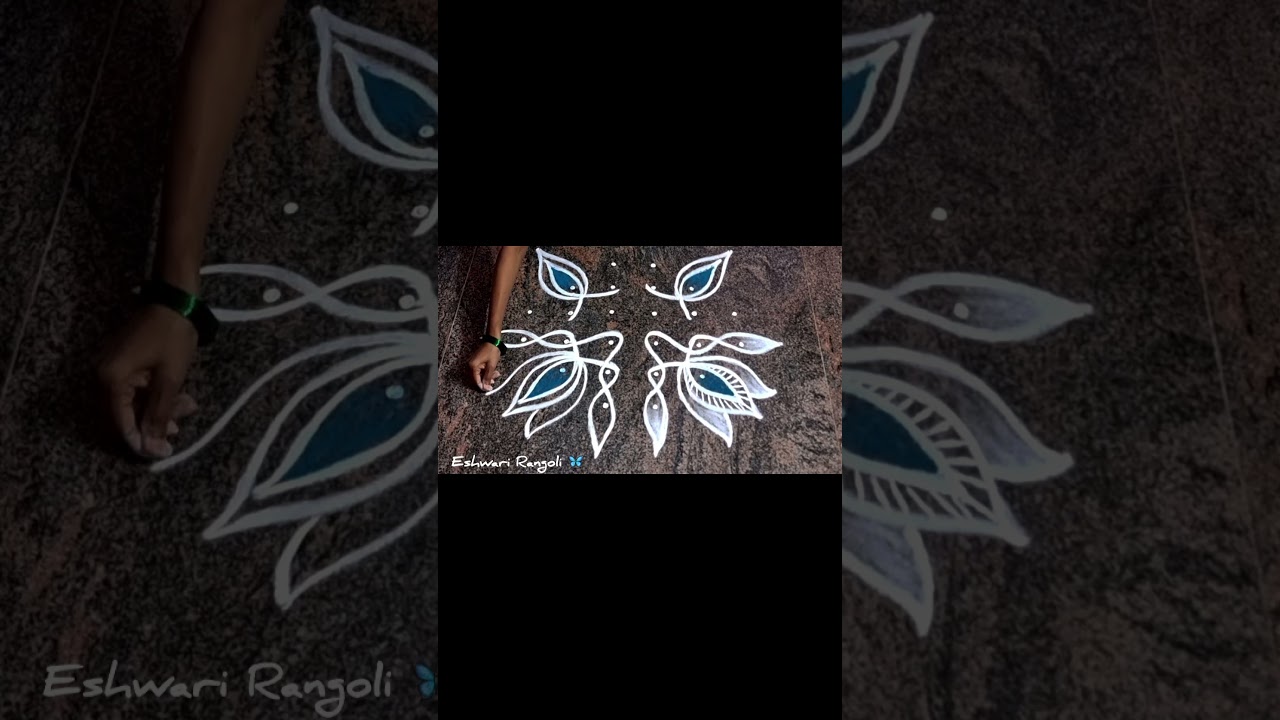Simply beautiful rangoli designs #shorts#rangoli #kolam#muggulu #eshwari rangoli #lotus