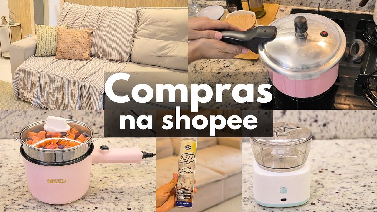 COMPRAS NA SHOPEE: panela elétrica, manta para sofá, lixador elétrico e mais