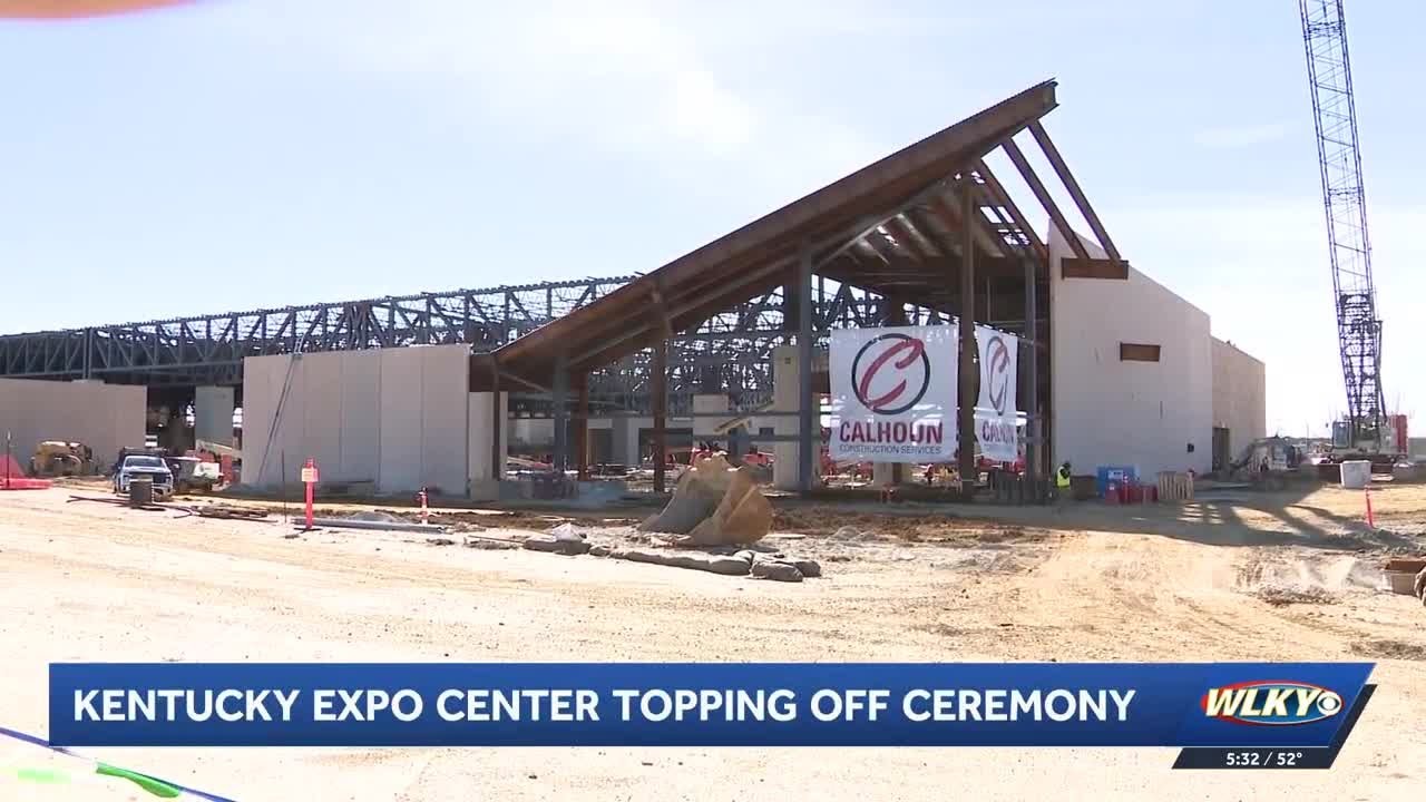 Kentucky Expo Center holds topping off ceremony for new facility