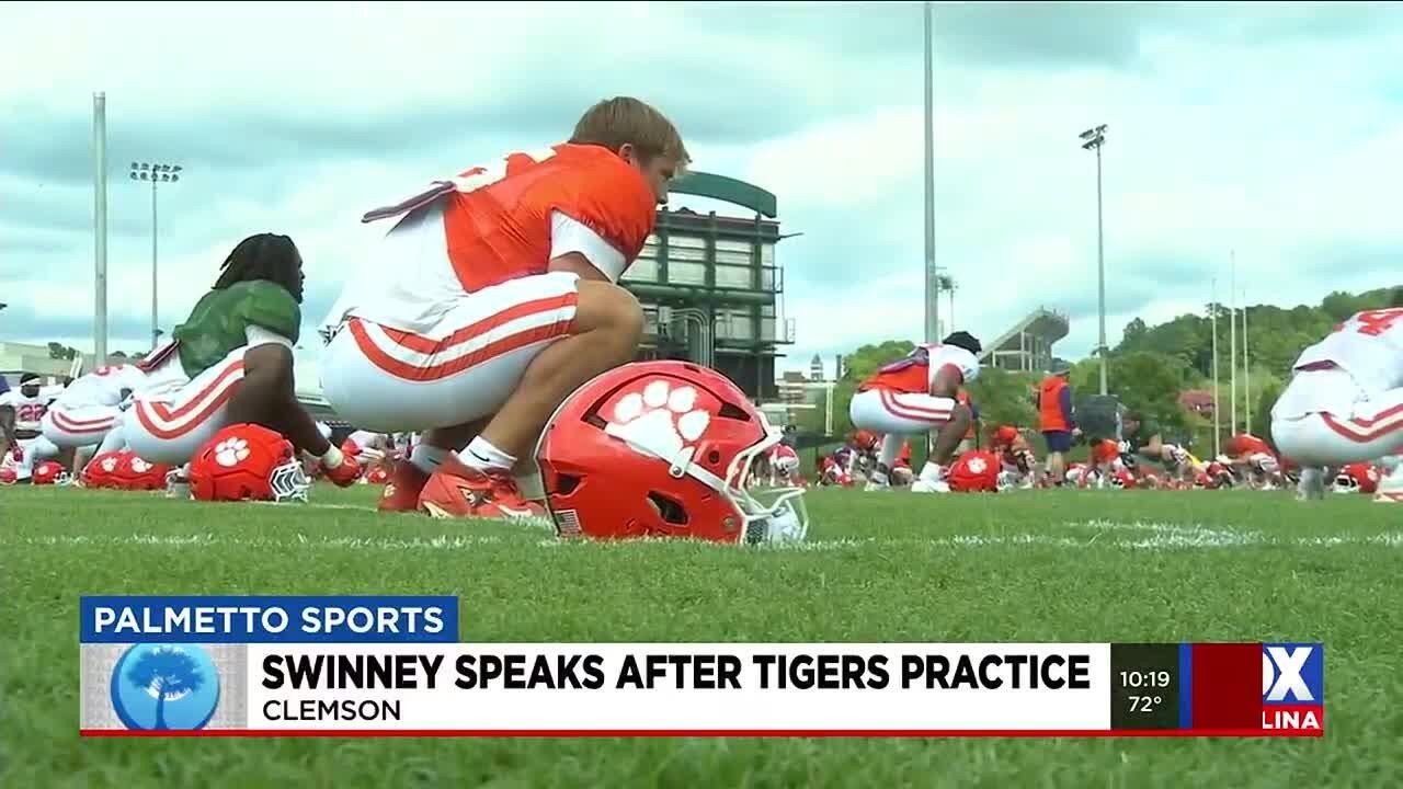 Clemson football takes training to Jervey Meadows field
