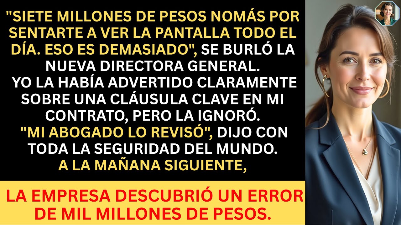 La nueva DG se burló de mi sueldo de 7M — Una cláusula ignorada les costó 1,000M