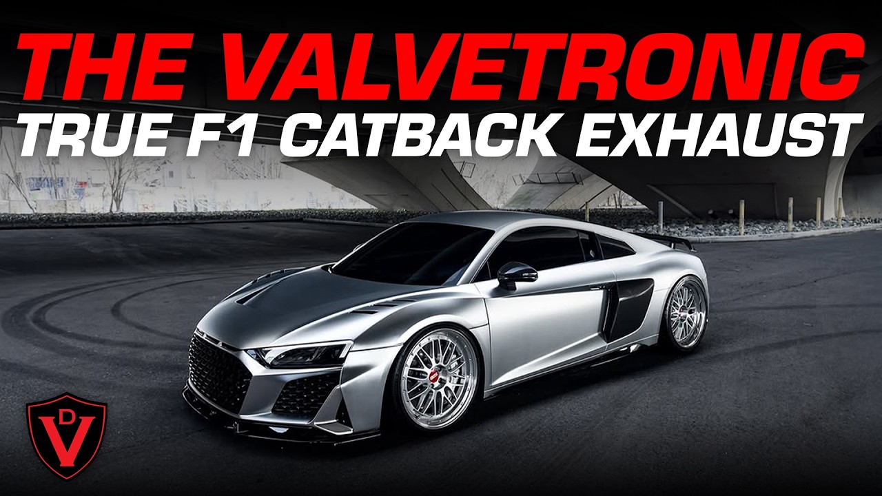 Audi R8 V10 with Valvetronic Designs True F1 Catback Exhaust + OEM Headers