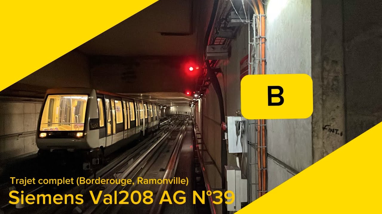 Tisséo - Siemens Val208 AG N°39 Trajet (Borderouge, Ramonville) Bouchon à Ramonville 