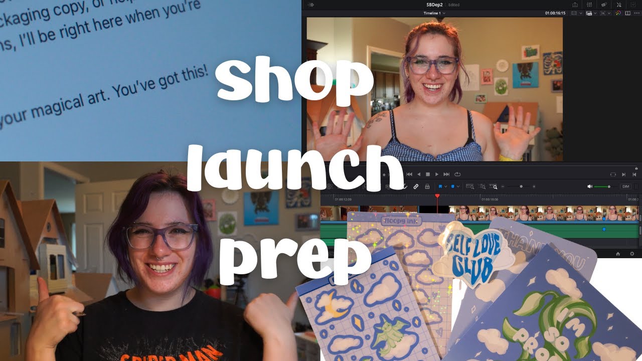 Small Business Diaries (ep2): Prepping for My Shop Launch! 🌈✨ | Shop Update is LIVE!