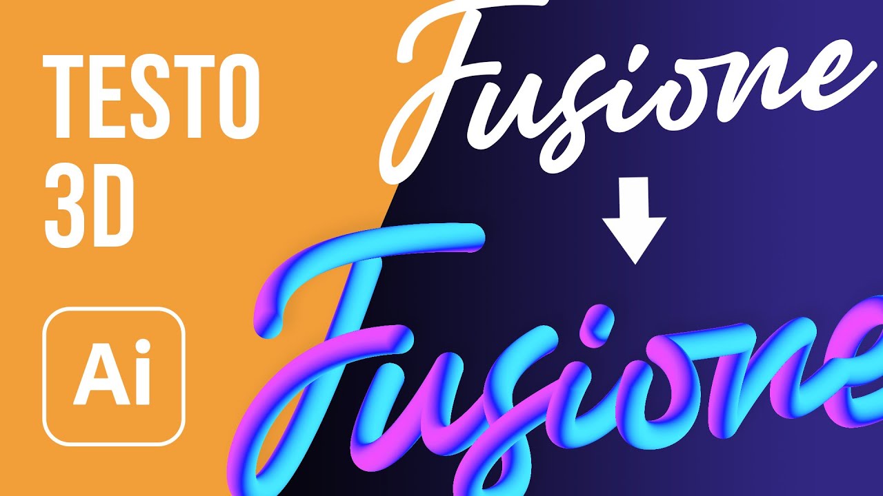 Ecco come creare testi 3D con la Fusione di Illustrator!