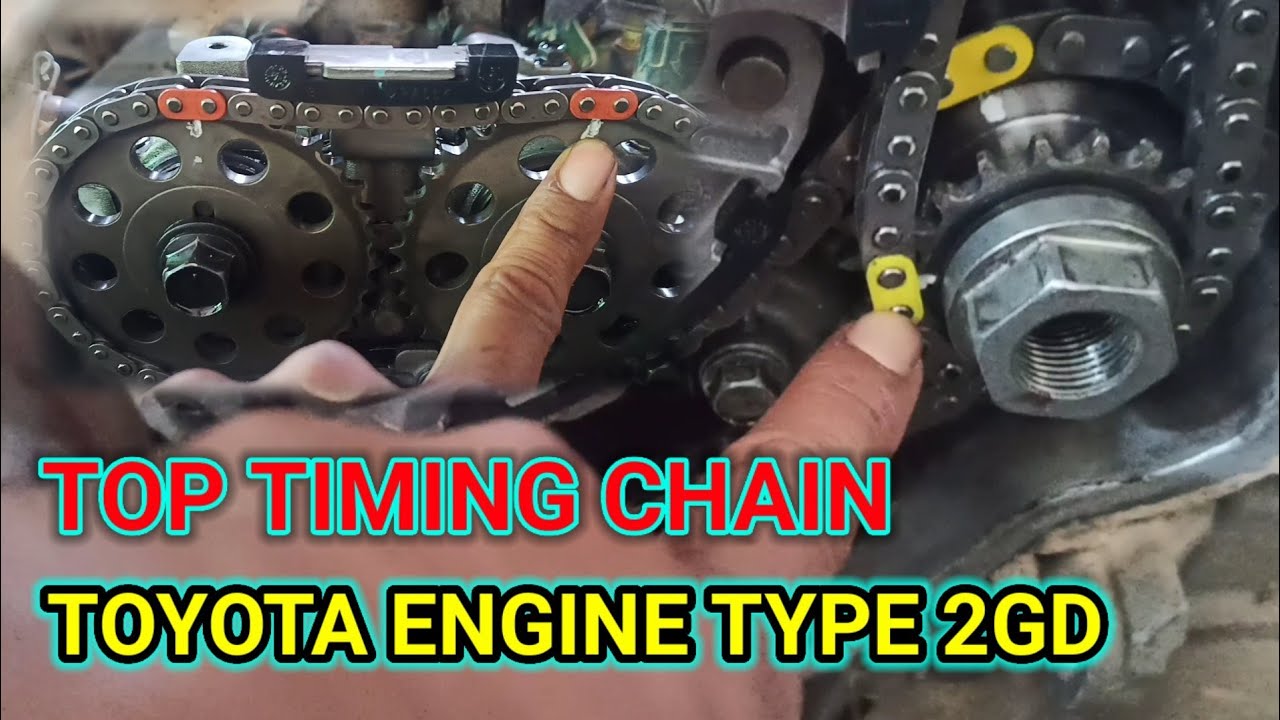 pemasangan timing chain titik top TOYOTA 2GD FTV diesel common rail fortuner hilux innova rebborn