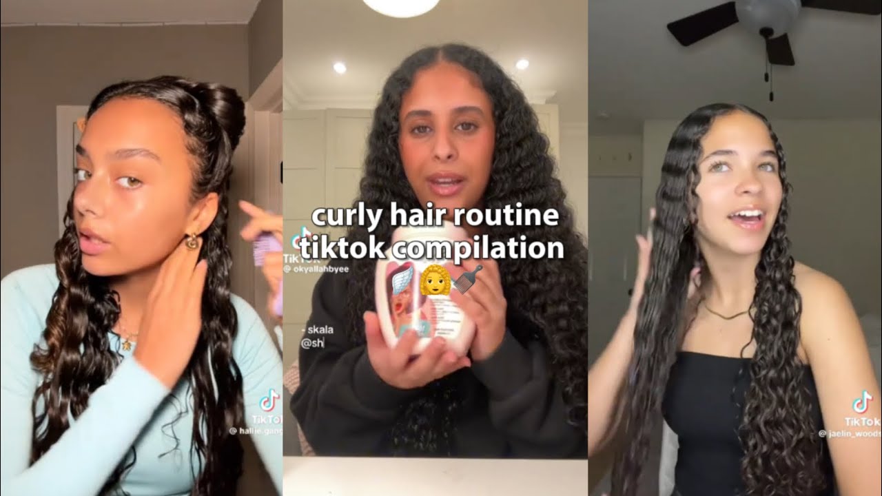 Curly Hair Routine Tiktok Compilation! 🪮👩‍🦱🪽
