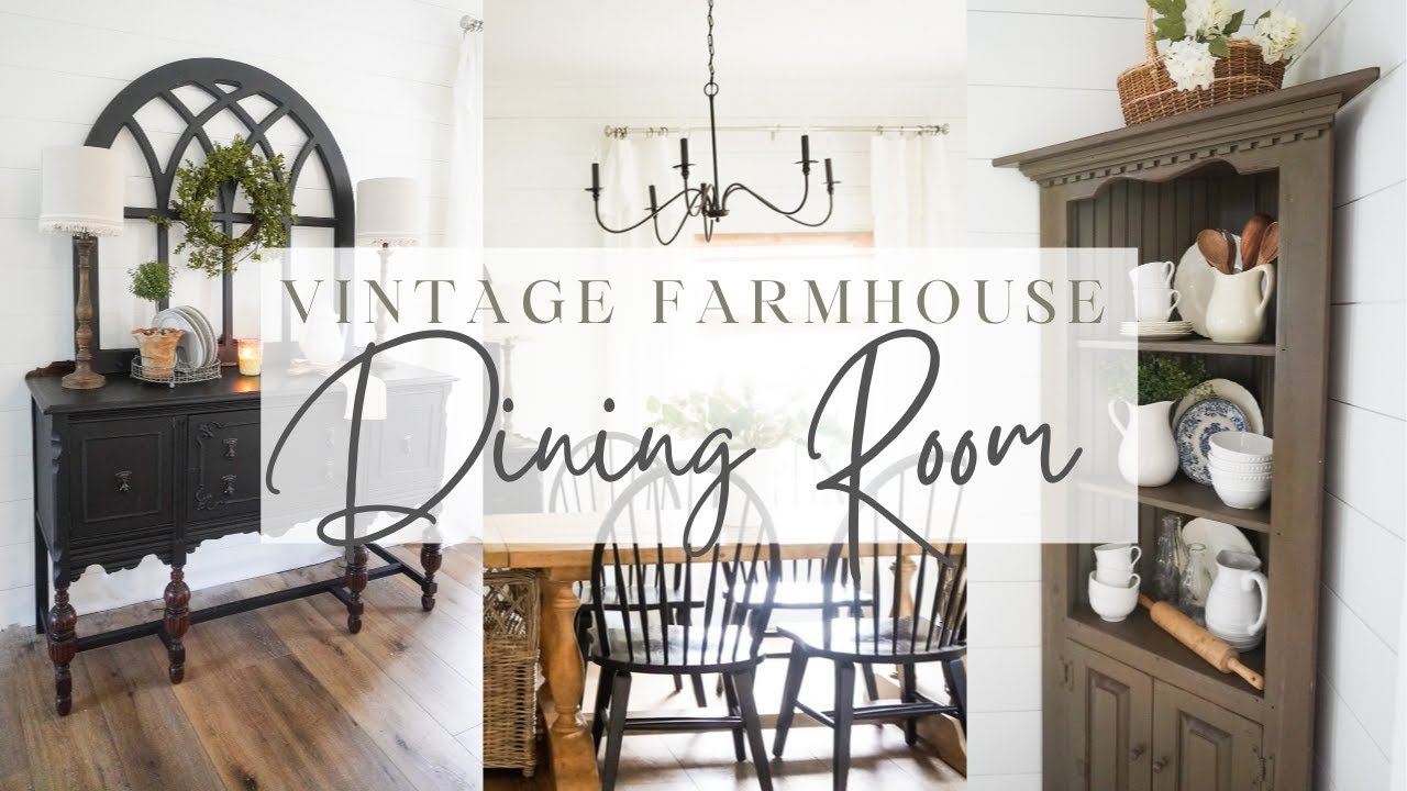 Vintage Farmhouse Dining Room Tour | Dining Room Decorating Ideas