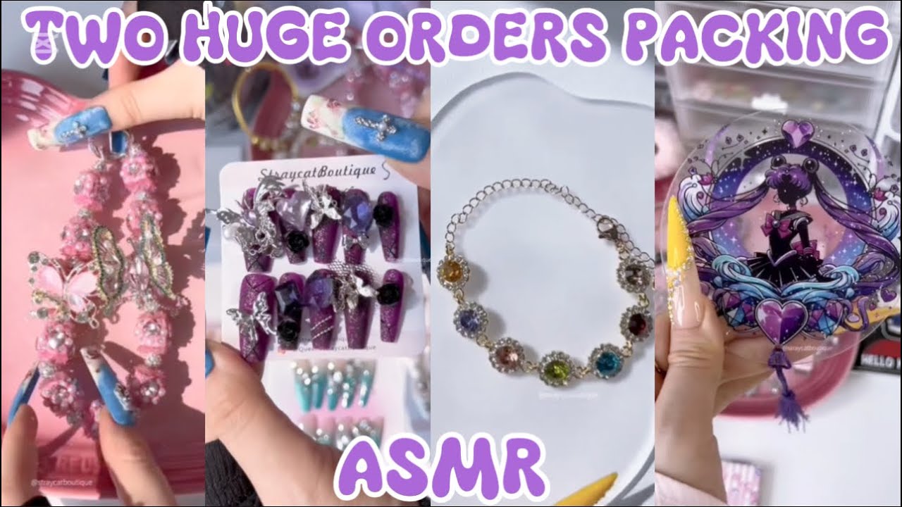 TWO HUGEST ORDERS PACKING 😻✨(ASMR)||SMALL BUSINESS 