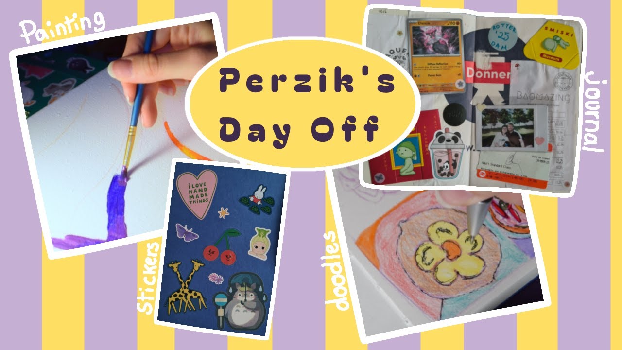 Perzik's Day Off 1: drawing, trinket shelf and painting