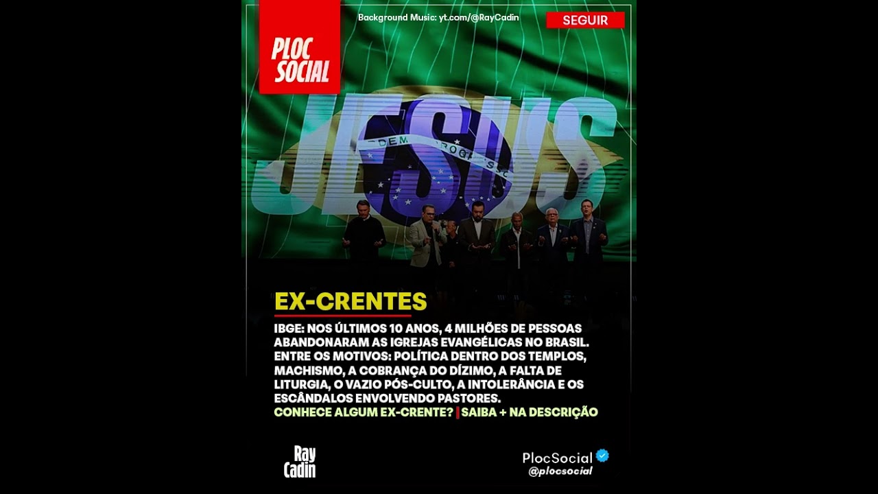 4 MILH&Otilde;ES DE BRASILEIROS ABANDONARAM AS IGREJAS EVANG&Eacute;LICAS NOS &Uacute;LTIMOS 10 ANOS, SAIBA NA DESCRI&Ccedil;&Atilde;O