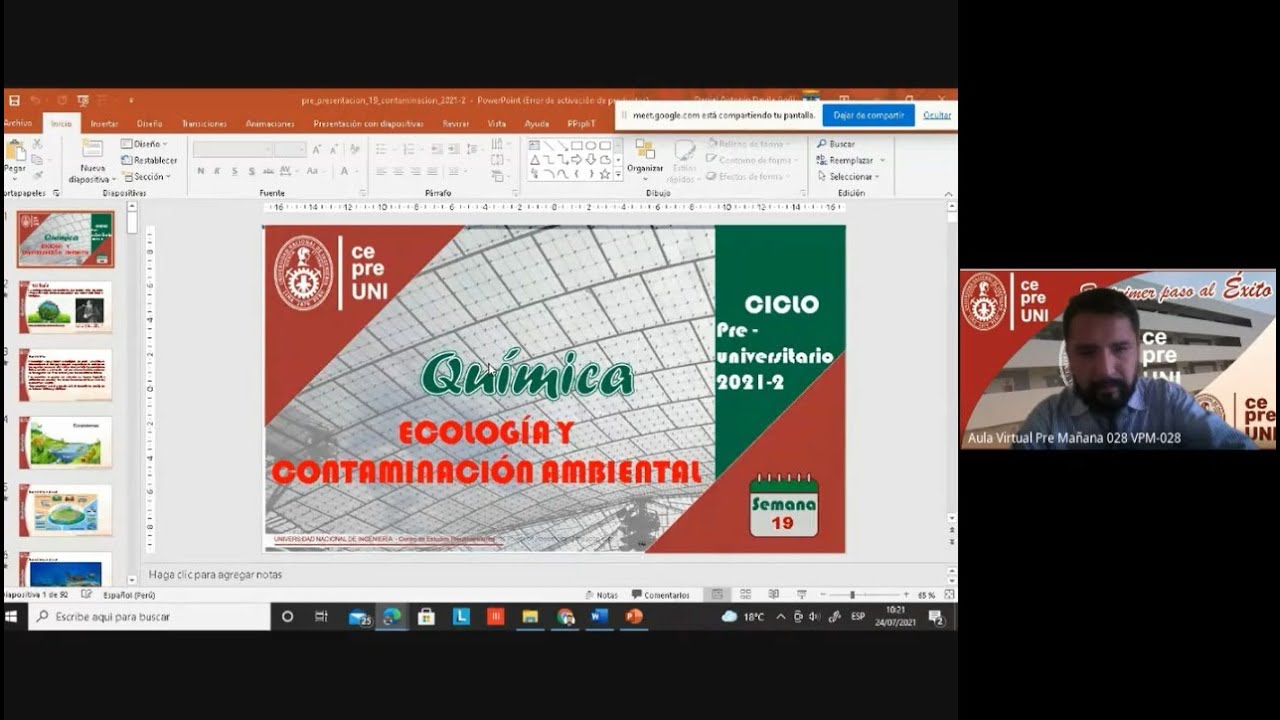 CepreUNI - Química 19.2 / ECOLOGIA Y CONTAMINACIÓN AMBIENTAL II