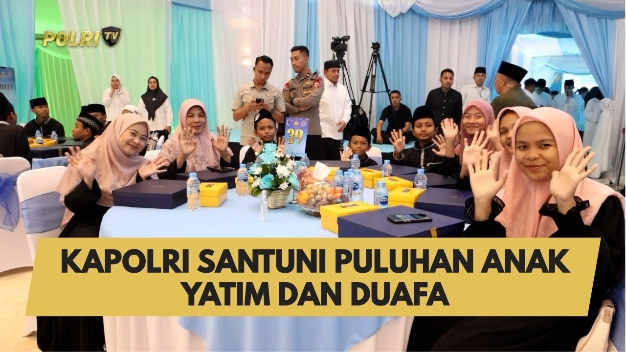 KAPOLRI SANTUNI PULUHAN ANAK YATIM DAN DUAFA
