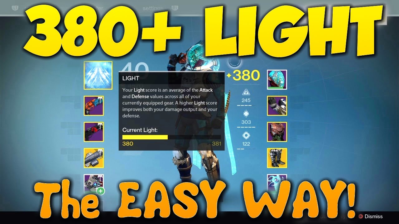 Destiny: Rise of Iron - Guide to 380+ Light Level, NOW 390 also...The Simplest Way!
