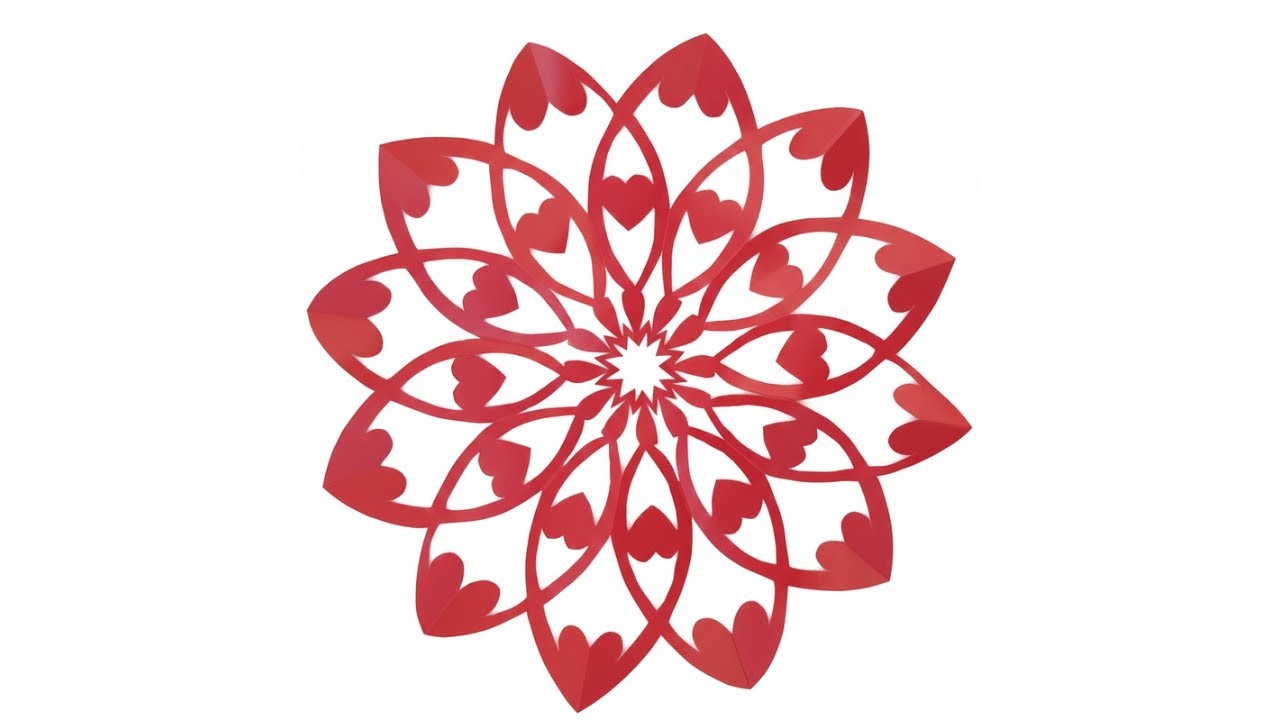 AMAZING DIY  VALENTINE'S SNOWFLAKE#homedecor  #snowflakes#wintercrafts#holidaycraft#paperartandcraft