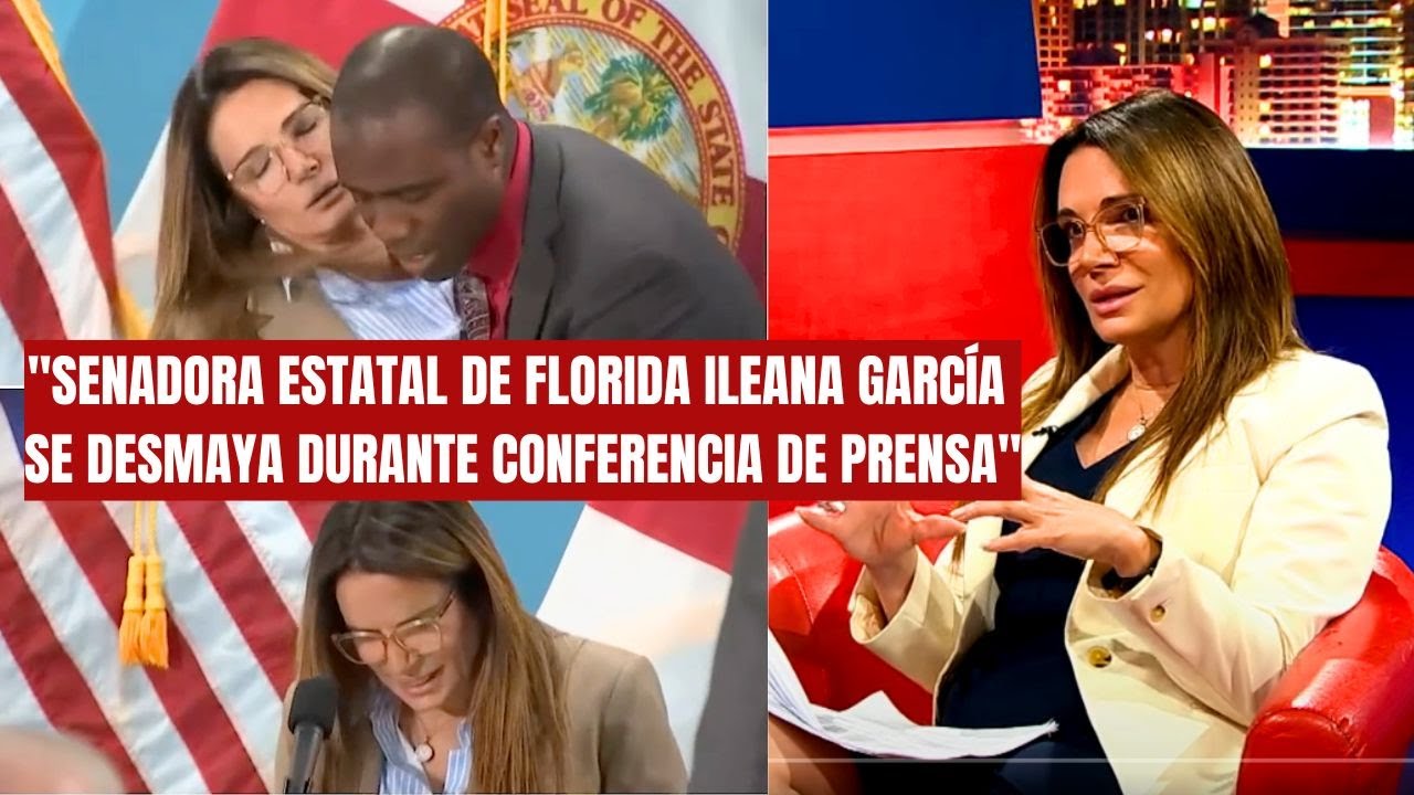 Senadora Ileana García habla con Juan Manuel Cao tras  desmayarse durante conferencia de prensa