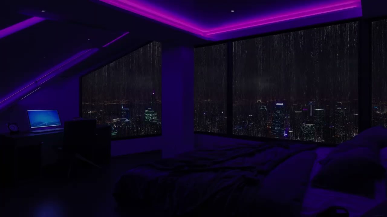 Still Midnight Rain Outside the Window 🌧️🌙⛈️ – Soothing Rain & Thunder for Sleep | ASRM